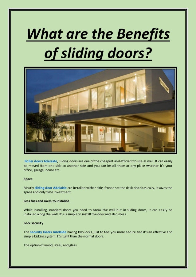 What Are The Benefits Of Sliding Doors Converted