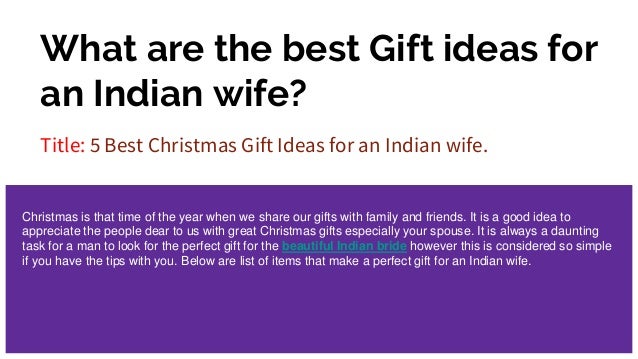 best gift for indian wife