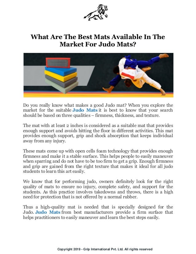 What Are The Best Mats Available In The Market For Judo
