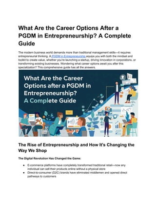 What Are the Career Options After a PGDM in Entrepreneurship_ A ...