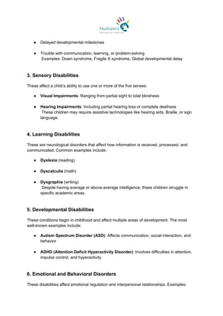 What Are the Causes of Disability in Children? | Nurturers | PDF