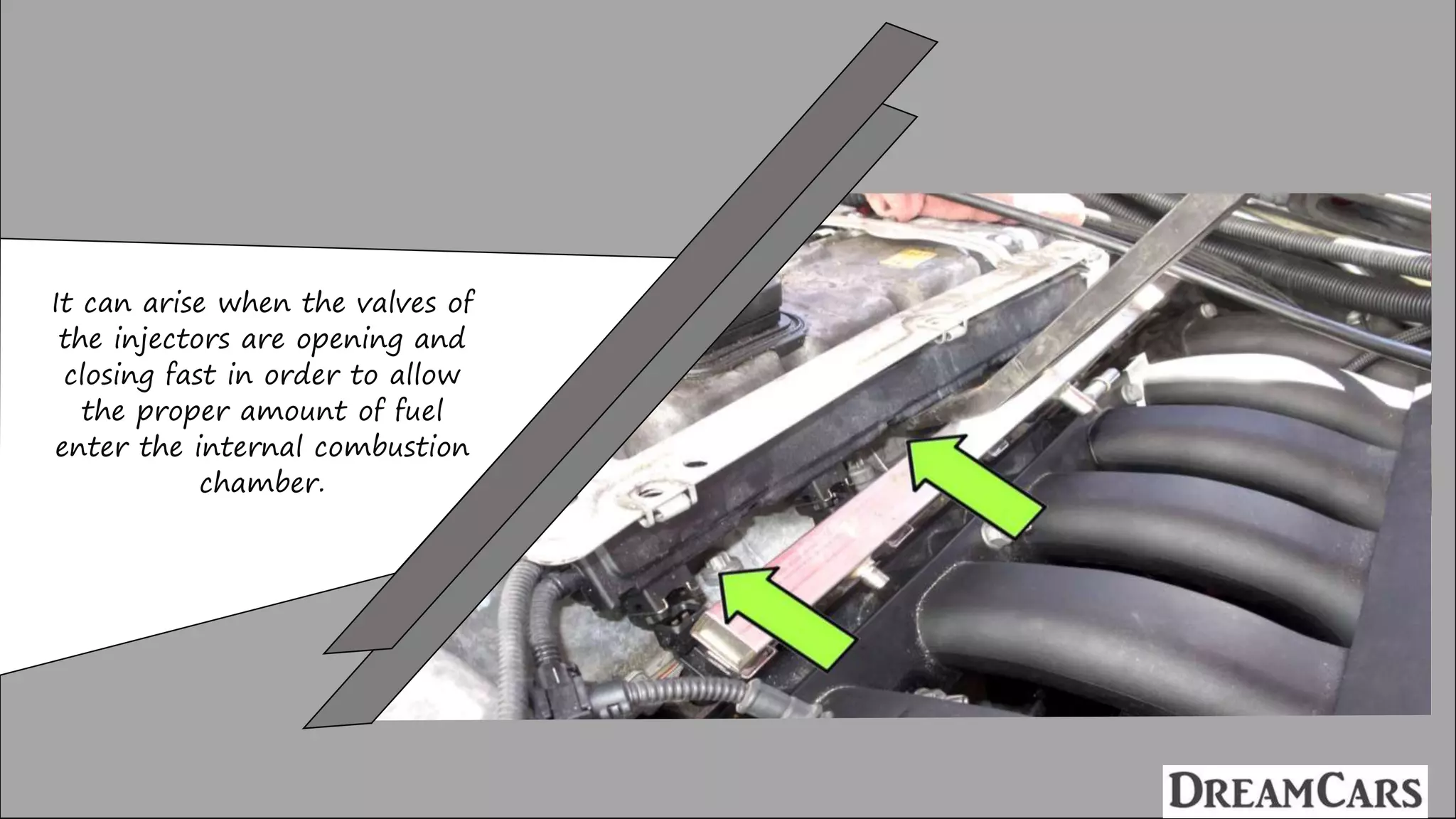 It can arise when the valves of
the injectors are opening and
closing fast in order to allow
the proper amount of fuel
enter the internal combustion
chamber.
 