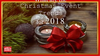 What are the
Christmas Event
Trends
for 2018
 