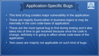 What are the common bugs that would often be found during the mobile ...