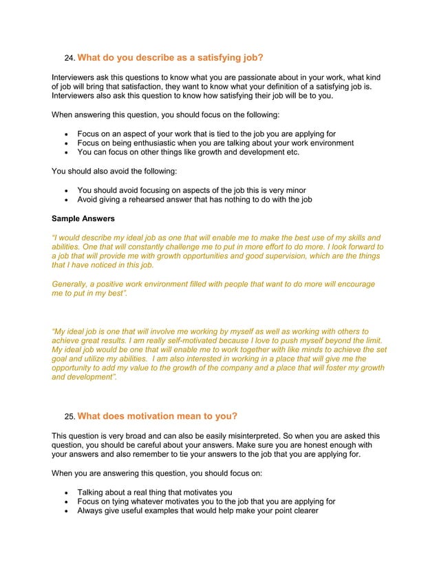 100 Job Interview Questions And Best Answers Pdf 100 Job Interview Questions And Best Answers Pdf