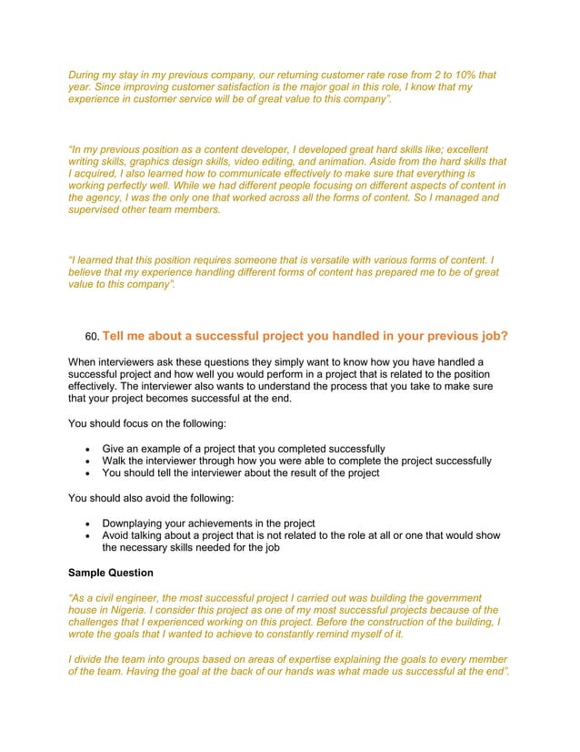 100 Job Interview Questions And Best Answers Pdf 100 Job Interview Questions And Best Answers Pdf