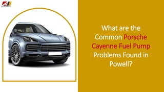 What are the
Common Porsche
Cayenne Fuel Pump
Problems Found in
Powell?
 