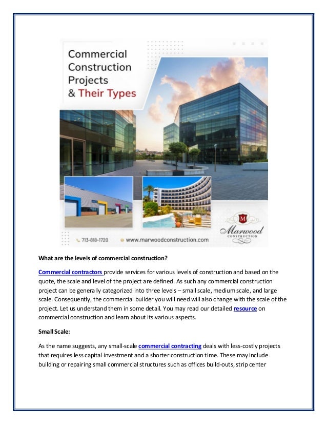 What are the common types of commercial construction projects?