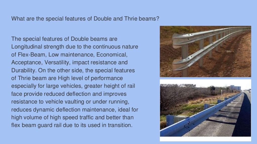 What are the components of crash barrier