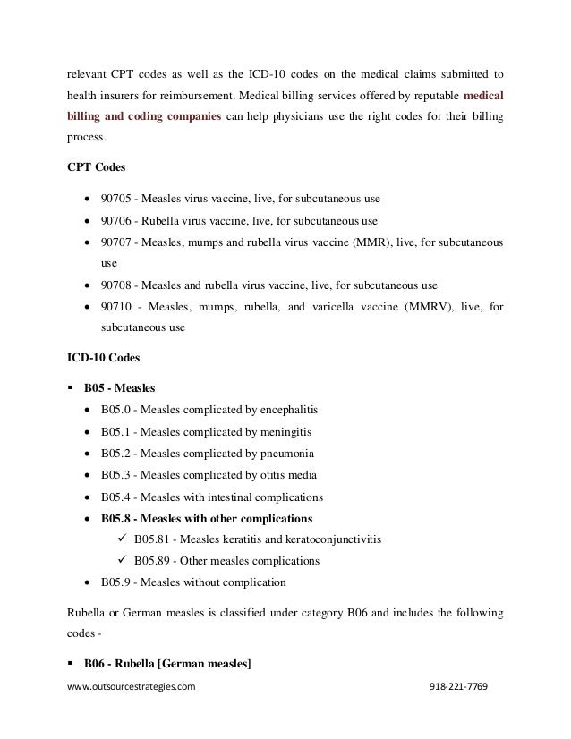 What Are the CPT and ICD10 Codes to Report Measles Viral Infections?