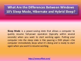 difference between hibernate and sleep mode difference between hibernate and sleep mode