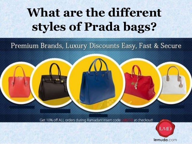 types of prada bags