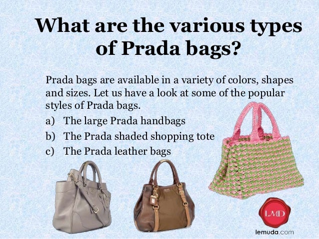 prada bag types