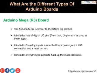 What are the different types of arduino boards | PPT