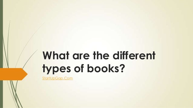 what are the different types of books you can publish types of books