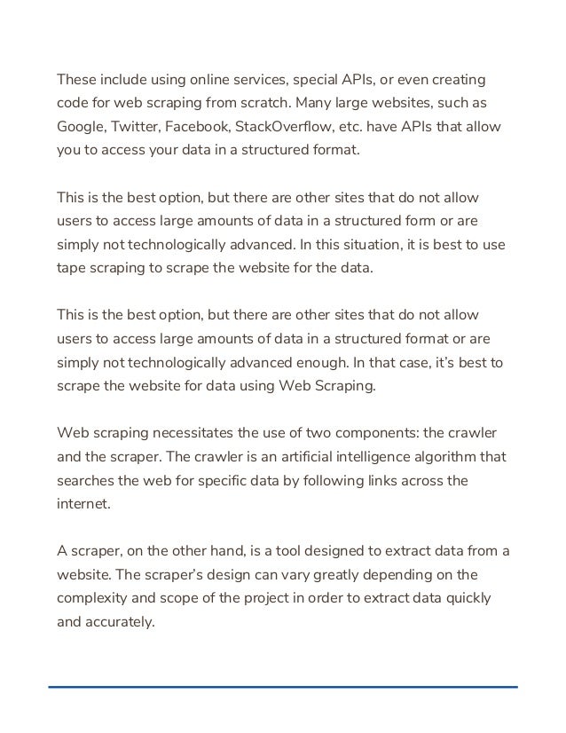 What are the different types of web scraping approaches | PDF
