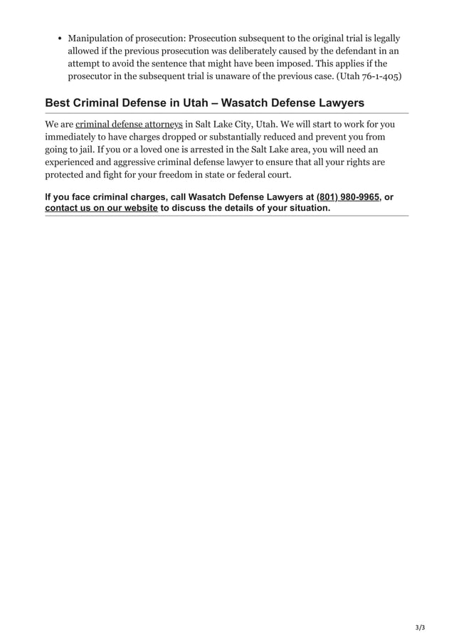 What are the double jeopardy laws in utah PDF