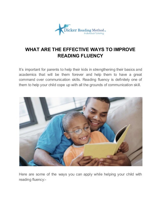 What Are The Effective Ways To Improve Reading Fluency What Are The Effective Ways To Improve Reading Fluency