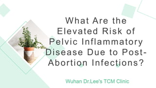 What Are the
Elevated Risk of
Pelvic Inflammatory
Disease Due to Post-
Abortion Infections?
Wuhan Dr.Lee's TCM Clinic
 