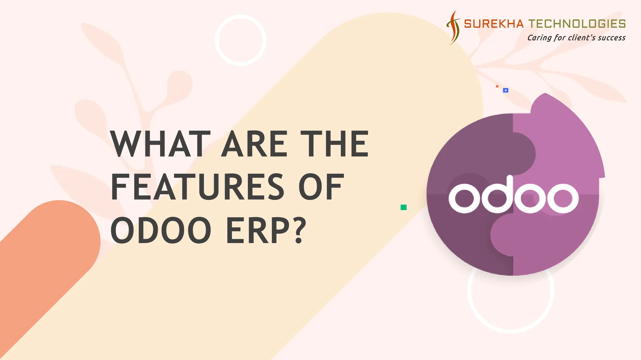 WHAT ARE THE
FEATURES OF
ODOO ERP?
 
