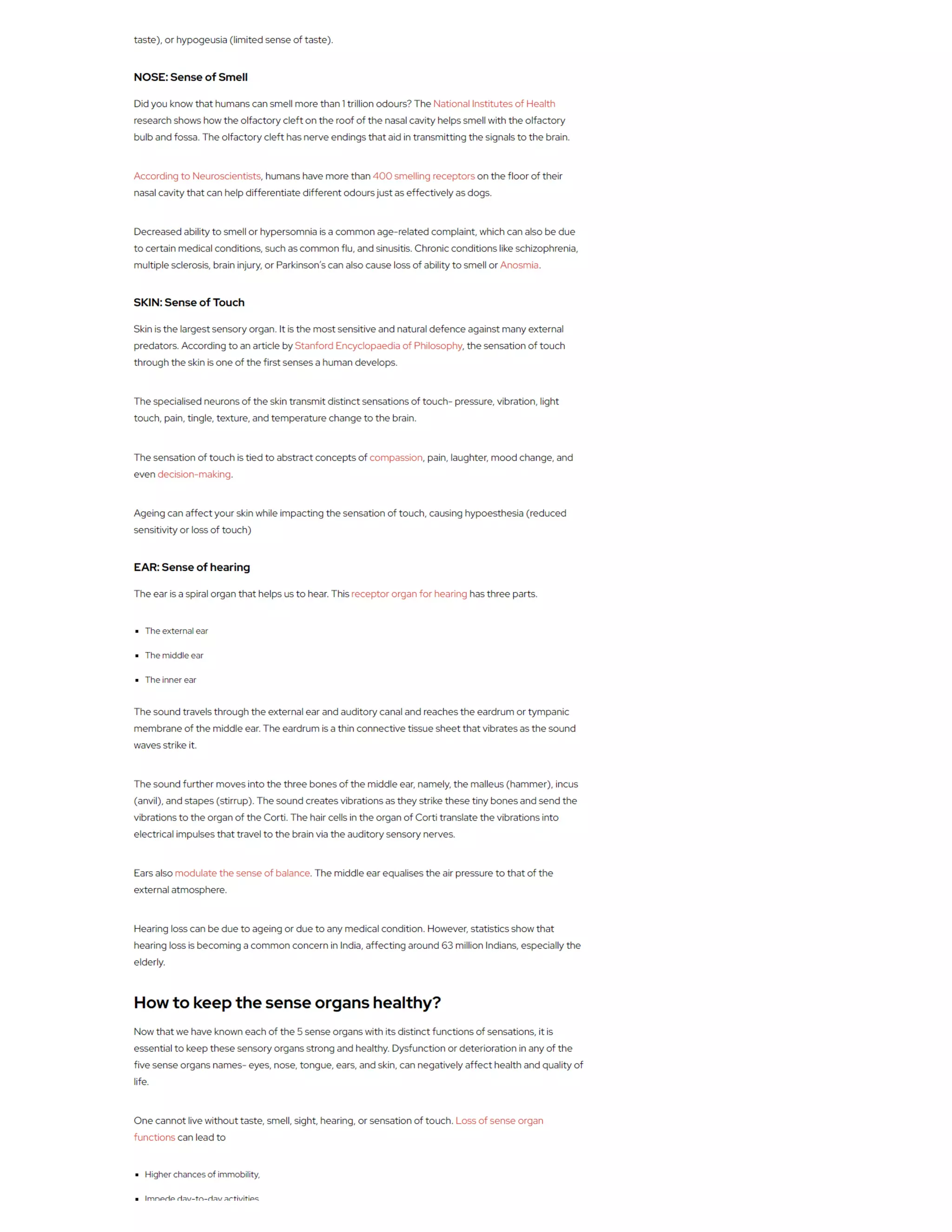 What Are The Five Sense Organs Pdf