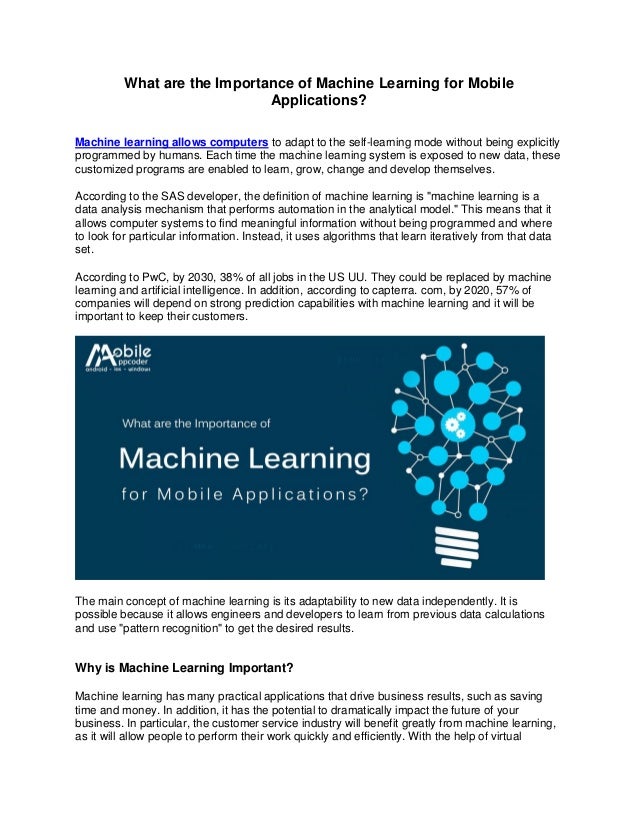 business application of machine learning