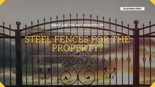 STEEL FENCES FOR THE
PROPERTY?
 