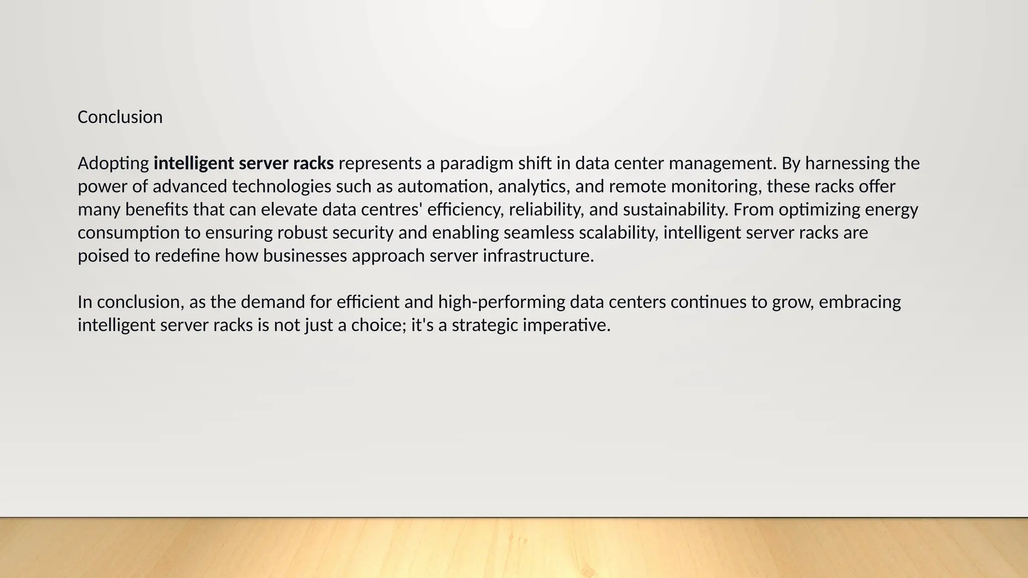What are the key benefits of using intelligent server racks.pdf