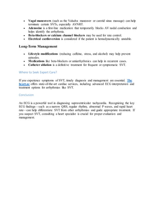 Svt Management Pdf What Are the Key ECG Findings in Supraventricular Tachycardia? | PDF