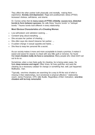 What are the long term effects of cheating.docx