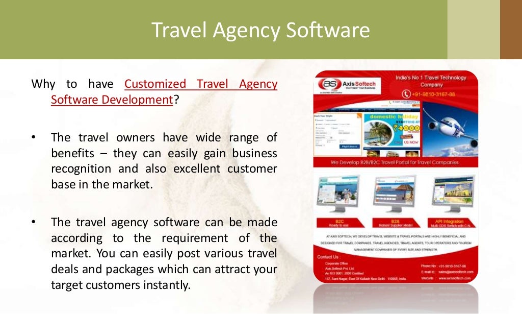 What are the main benefits of travel agency software for tour packages