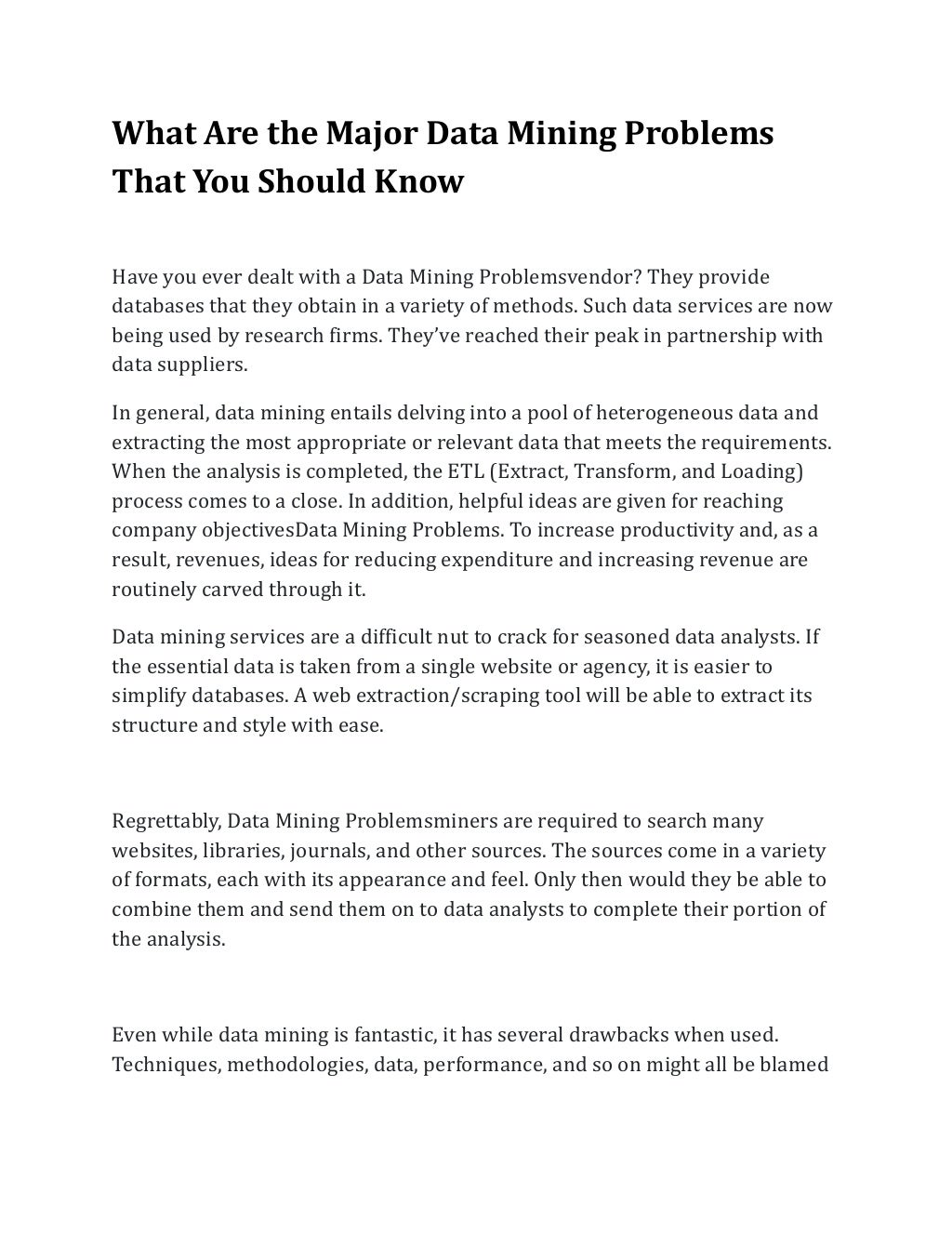 What Are the Major Data Mining Problems That You Should Know.pdf