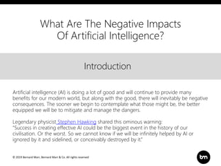 What Are The Negative Impacts Of Artificial Intelligence (AI)? | PPTX