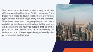What are the new rules for UAE visa 2025 | PDF