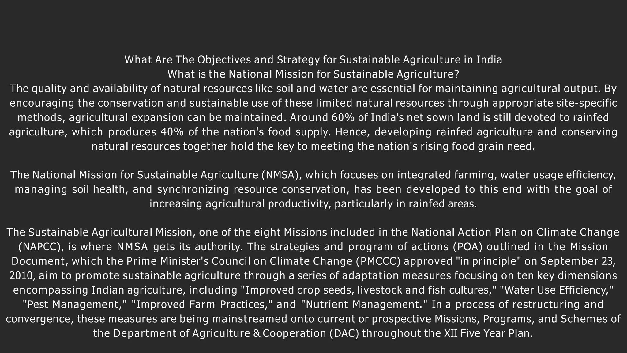 What Are The Objectives And Strategy For Sustainable Agriculture In ...