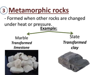 Example O Metamorphic Rocks What are the properties of minerals and rocks | PPTX
