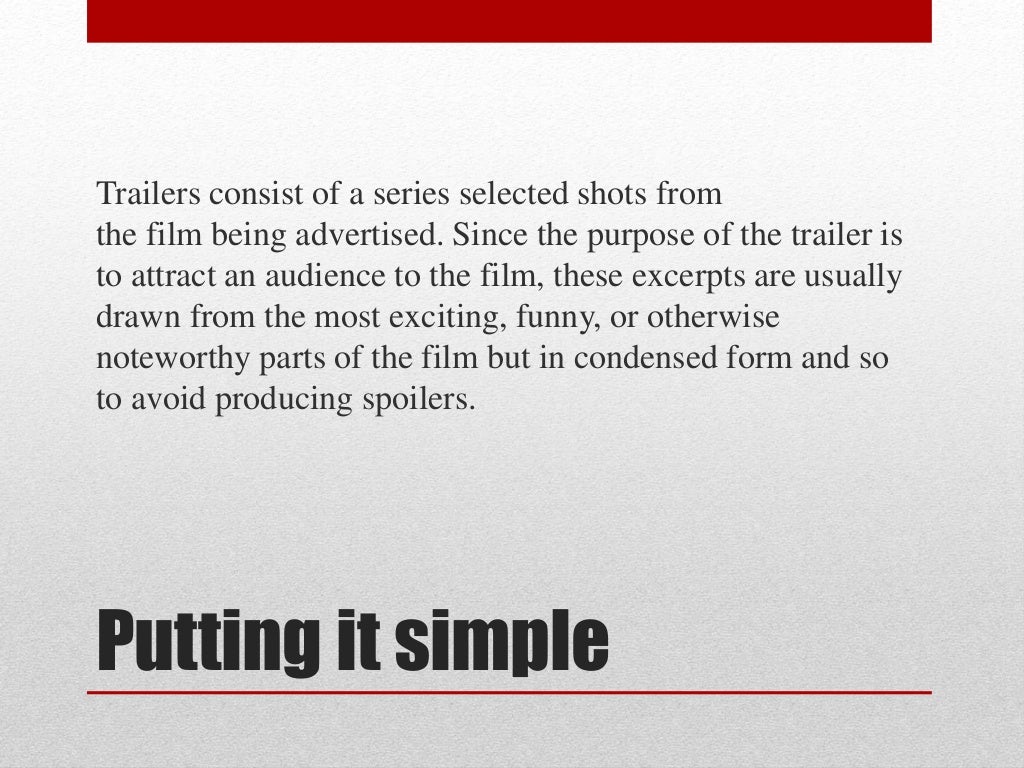 What are the purposes of film trailers?