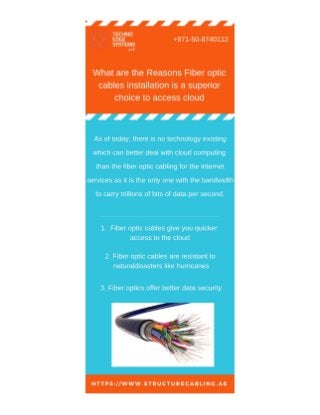 What are the reasons fiber optic cables installation is a superior choice to access cloud