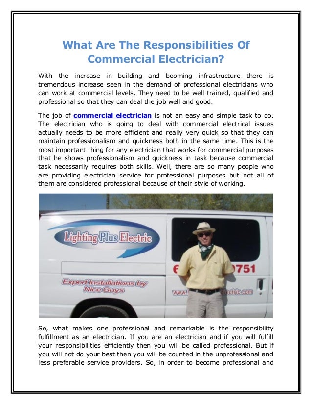 what are the responsibilities of commercial electrician with the increase in building and booming infrastructure - Responsibilities Of An Electrician what are the responsibilities of commercial electrician with the increase in building and booming infrastructure - Responsibilities Of An Electrician