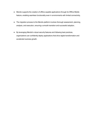 what are the security features provided by Mendix for application ...