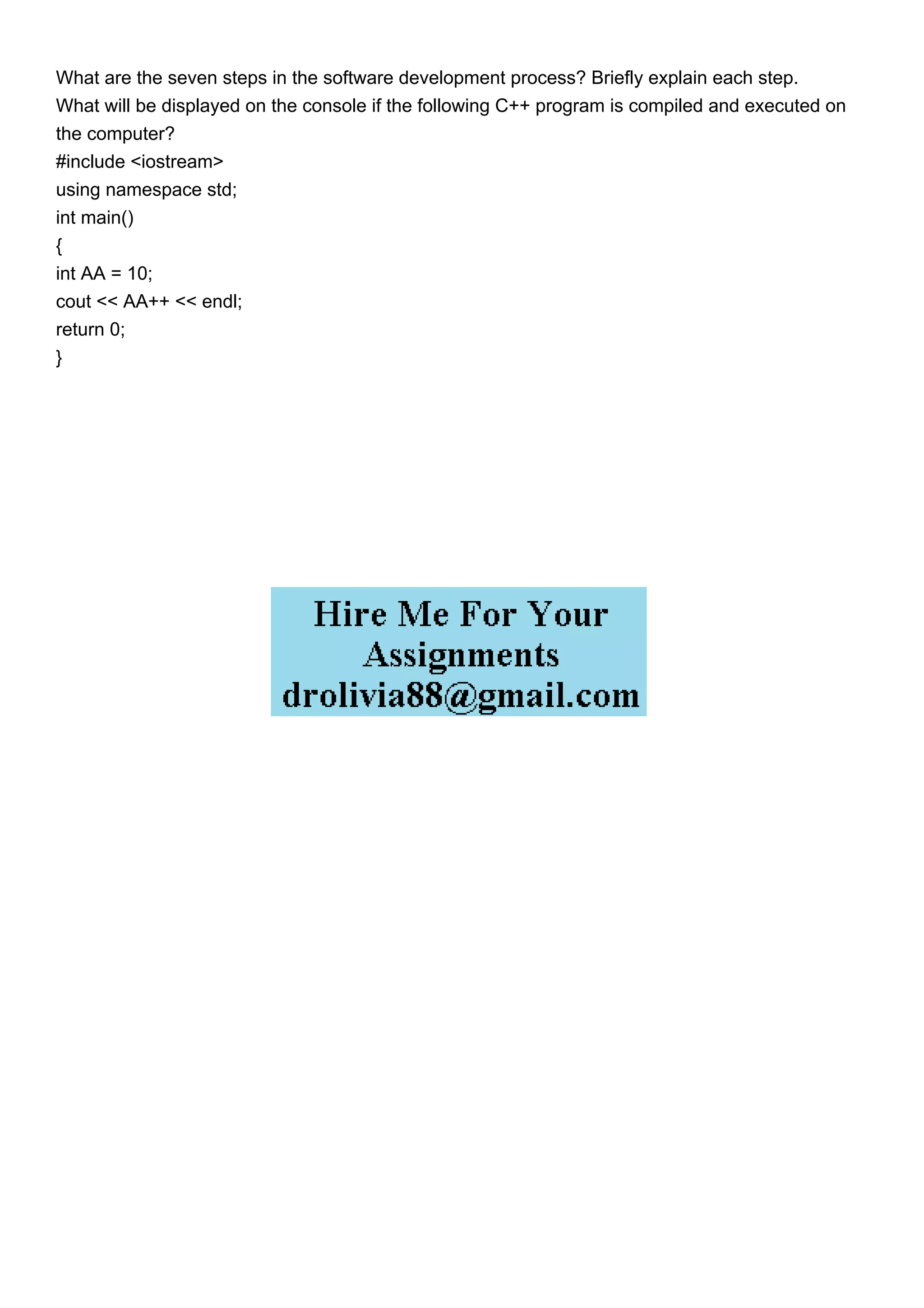 What are the seven steps in the software development process.pdf