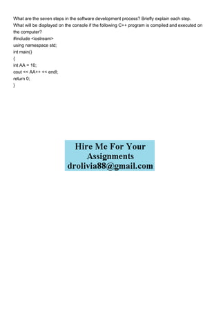 What are the seven steps in the software development process.pdf