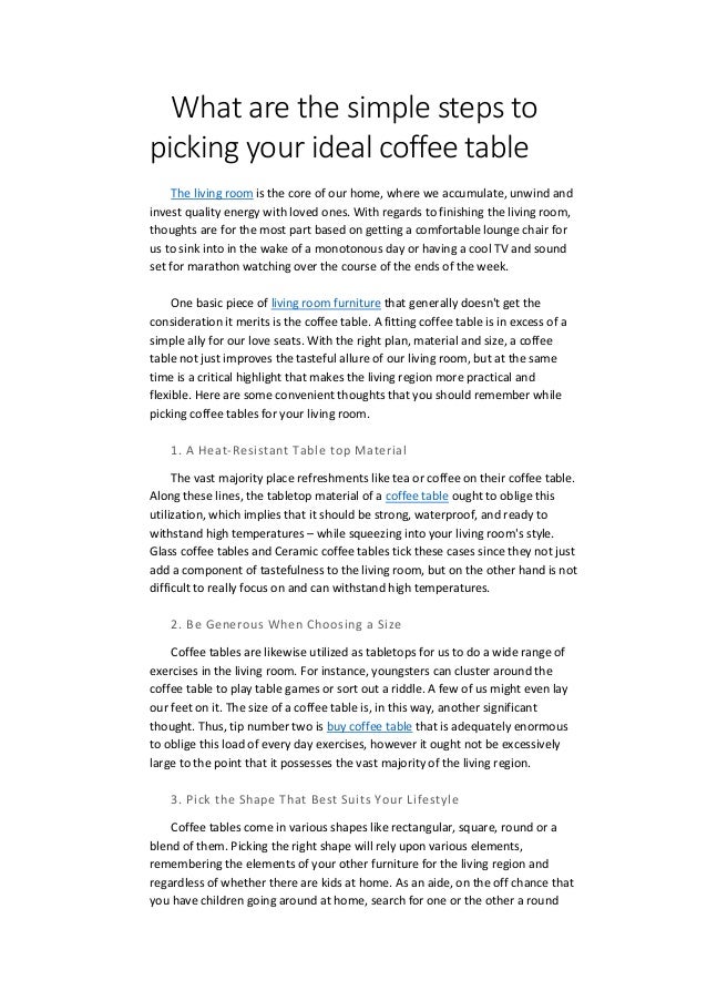 What are the simple steps to picking your ideal coffee tabl1 2 what are the simple steps to picking your ideal coffee tabl1 1 638