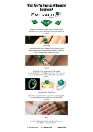 What Are The Sources Of Emerald Gemstone?