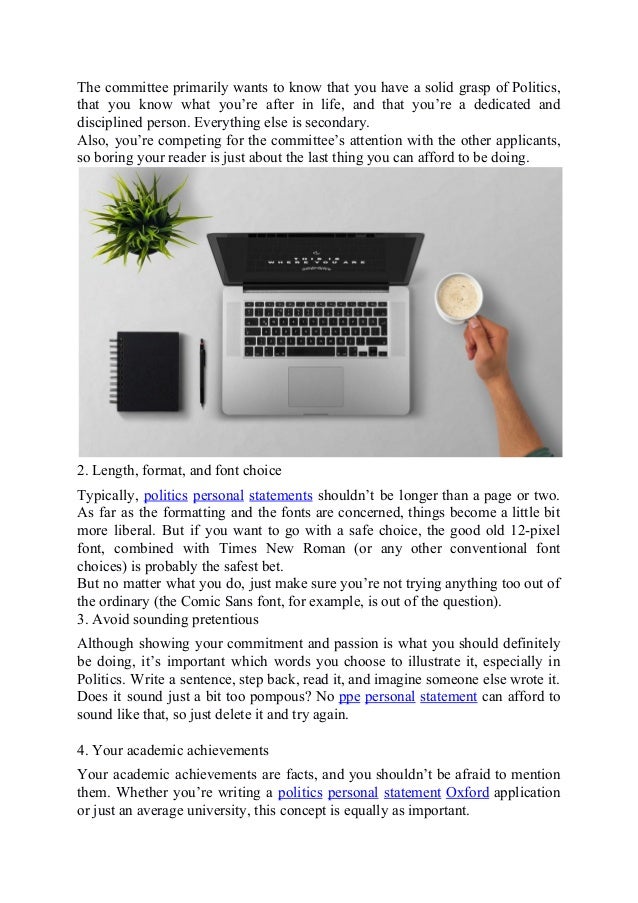 What Are the Specific Requirements for Politics Personal Statements Writing in 2018?