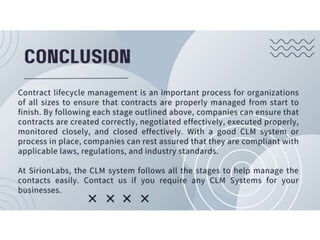 What are the Stages of Contract Lifecycle Management