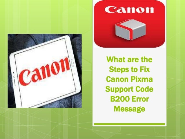 support code b200 canon pixma