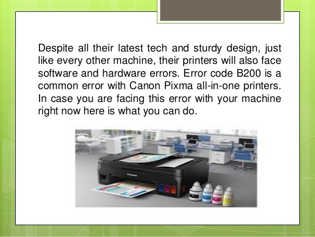 canon ip7200 support code b200