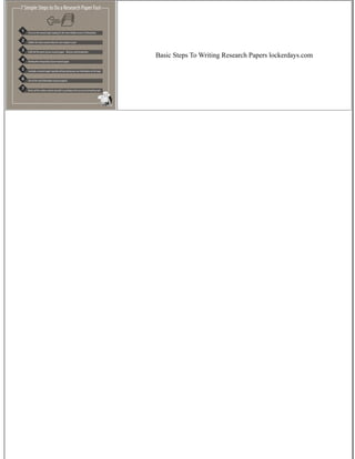 What Are The Steps To Writing A Research Paper | PDF