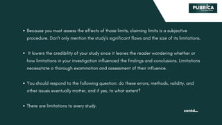 Study Limitations And Risks What are the study limitations, and how should they be stated.pdf